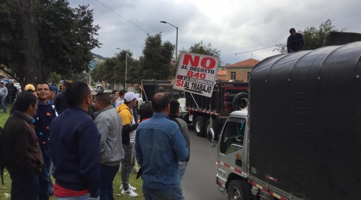 Protesta de camioneros Protesta de camioneros