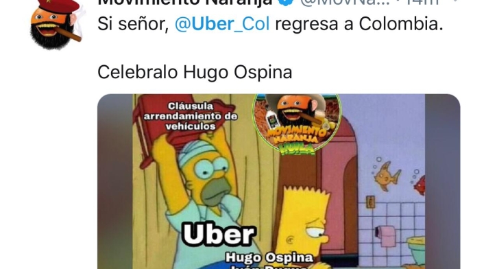 Memes por el regreso de Uber a Colombia
