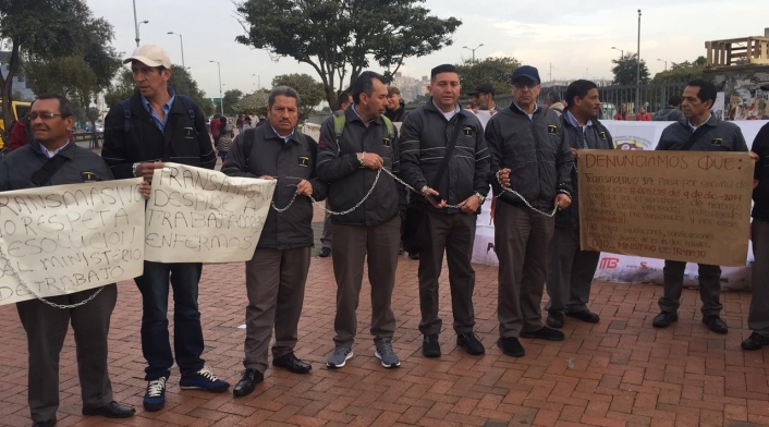 Protesta en Transmilenio