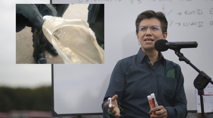 Ataques con ácido al Esmad, advertencia de Claudia López