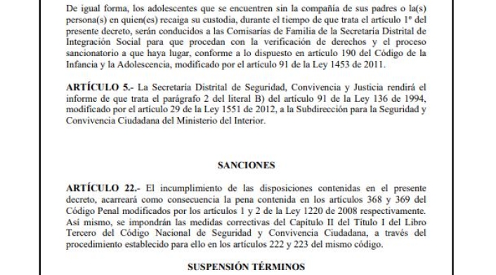 DECRETO DE LA ALCALDÍA DE BOGOTÁ