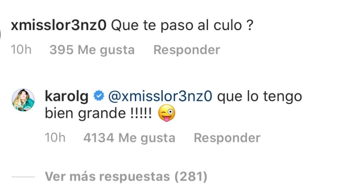 Captura de Instagram - Karol G