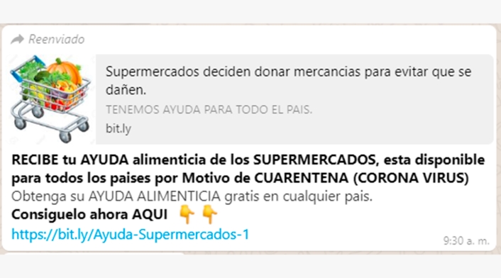 Estafa mercados en WhatsApp