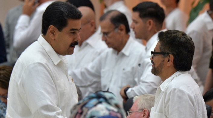 Nicolás Maduro junto a Iván Márquez