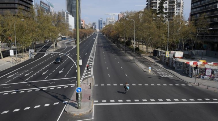 Las calles de Madrid lucen desocupadas