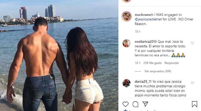 Instagram de Mack Roesh, exprometido de Jessica Cediel