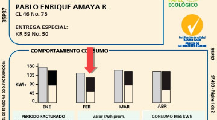 Facturas de recibos públicos