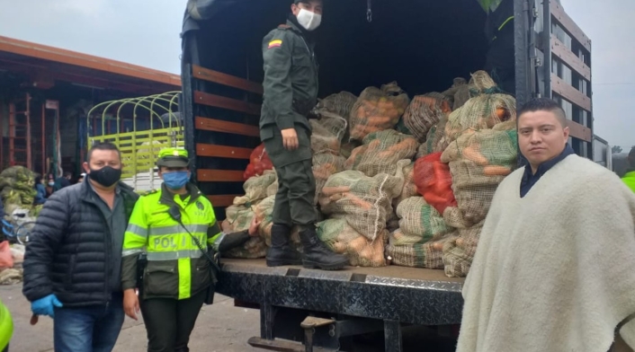 Entrega de mercados en Bogotá