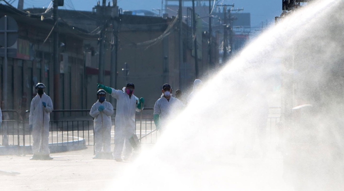 Así fue el proceso de desinfección de Corabastos en Bogotá en medio de la amenaza del coronavirus.