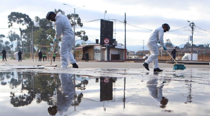Así fue el proceso de desinfección de Corabastos en Bogotá en medio de la amenaza del coronavirus.
