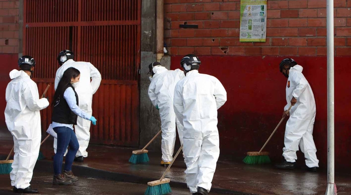 Así fue el proceso de desinfección de Corabastos en Bogotá en medio de la amenaza del coronavirus.