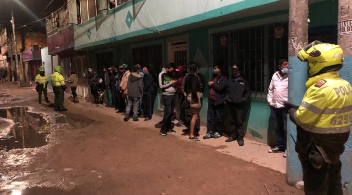 Operativos contra ciudadanos que violaron la cuarentena en Bogotá