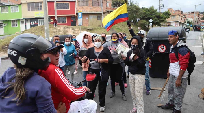 La alcaldesa Claudia López ha dicho que detrás de estas protestas hay politiqueros.