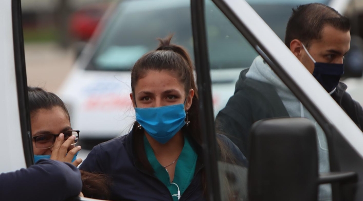 Caravana de ambulancias en Bogotá