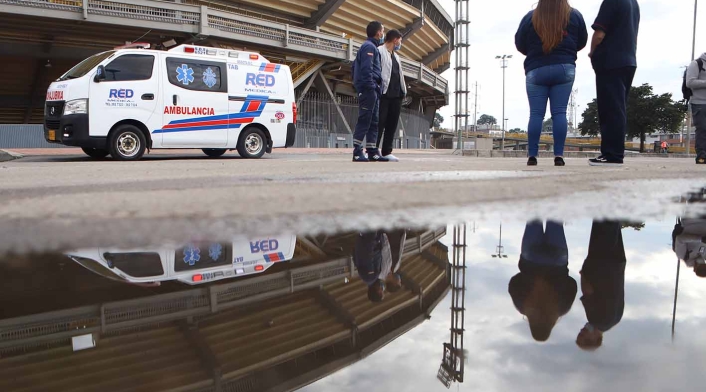 Caravana de ambulancias en Bogotá