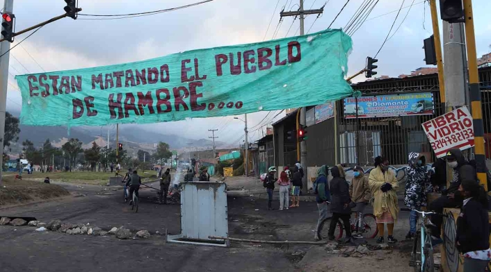 Nuevos bloqueos se presentaron en el sur de Bogotá, en la localidad de Ciudad Bolívar.
