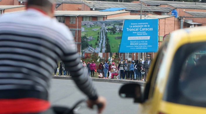 Bloqueos en portal de Usme en medio de la cuarentena en Bogotá Bloqueos en portal de Usme en medio de la cuarentena en Bogotá