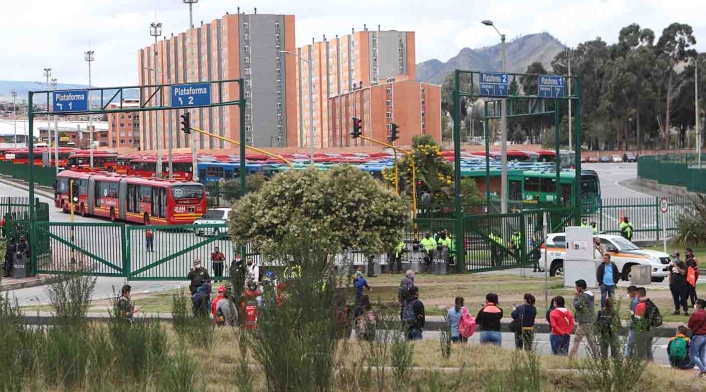 Bloqueos en portal de Usme en medio de la cuarentena en Bogotá Bloqueos en portal de Usme en medio de la cuarentena en Bogotá