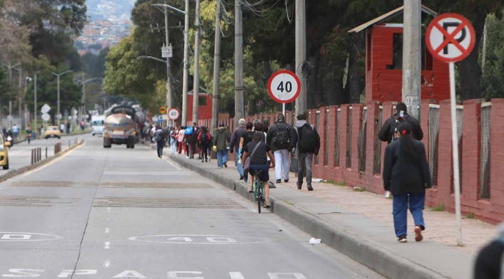 Bloqueos en portal de Usme en medio de la cuarentena en Bogotá Bloqueos en portal de Usme en medio de la cuarentena en Bogotá