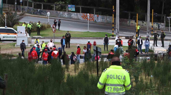 Bloqueos en portal de Usme en medio de la cuarentena en Bogotá Bloqueos en portal de Usme en medio de la cuarentena en Bogotá