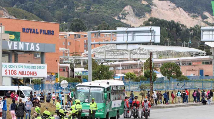 Bloqueos en portal de Usme en medio de la cuarentena en Bogotá Bloqueos en portal de Usme en medio de la cuarentena en Bogotá