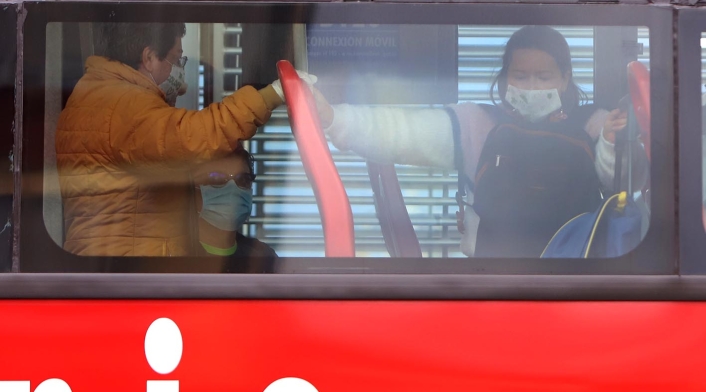 Uso de tapabocas en Transmilenio
