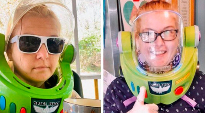 Kelly Hogan Painter, mujer que se disfraza de Buzz Lightgear
