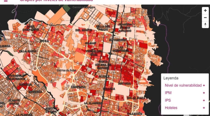 Mapa de riesgos del Dane