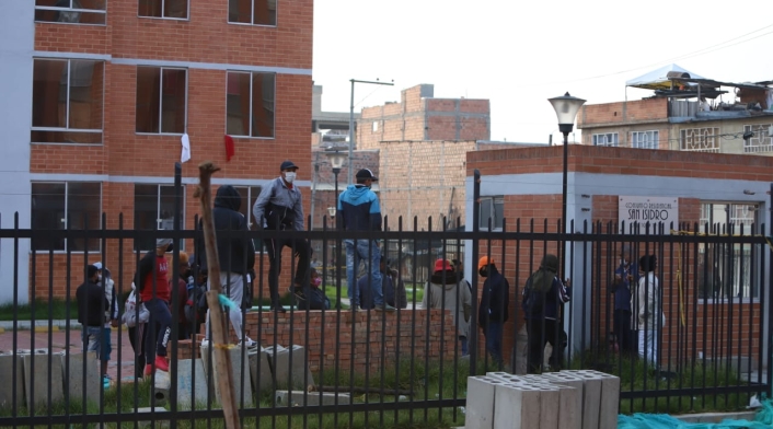Protestas en un conjunto de Soacha