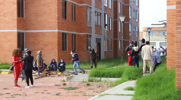 Protestas en un conjunto de Soacha