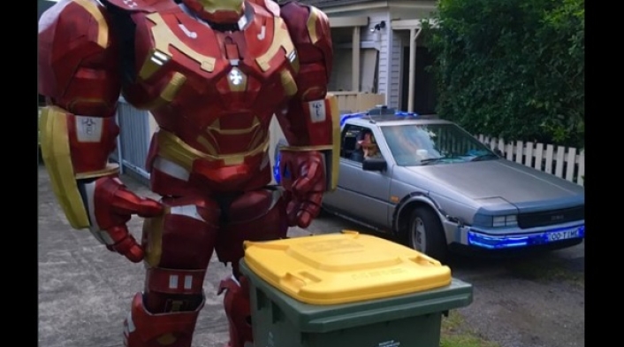 Traje para sacar la basura