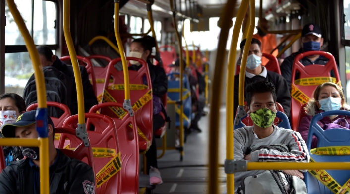 Así luce un bus de Transmilenio en medio de cuarentena por coronavirus