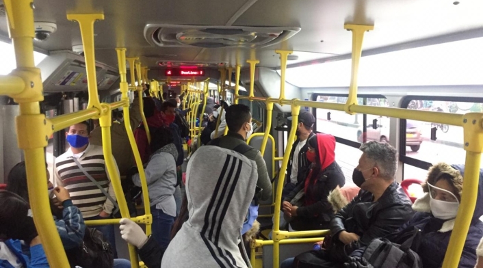 Transmilenio tras reapertura de dos sectores de la economía