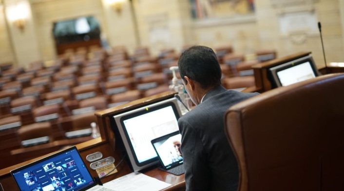 Plenaria virtual de la Cámara de Representantes.