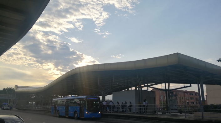 Estación del MIO, al norte de Cali.