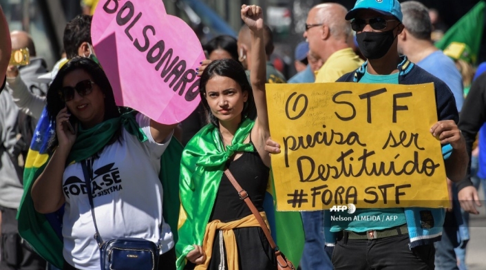 Protestas en Brasil entre seguidores de Bolsonaro y opositores