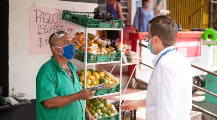 Los tapabocas fueron entregados bajos estrictos protocolos de bioseguridad.
