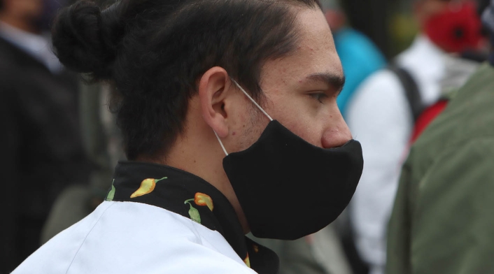 Protesta de meseros en Corferias