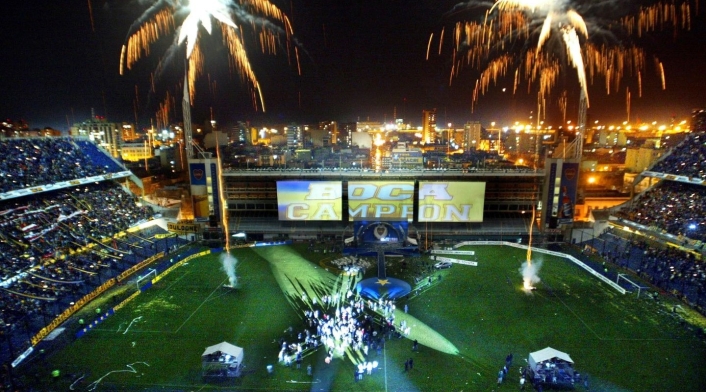 La Bombonera en 2003 con la celebración de Boca Juniors por la Libertadores