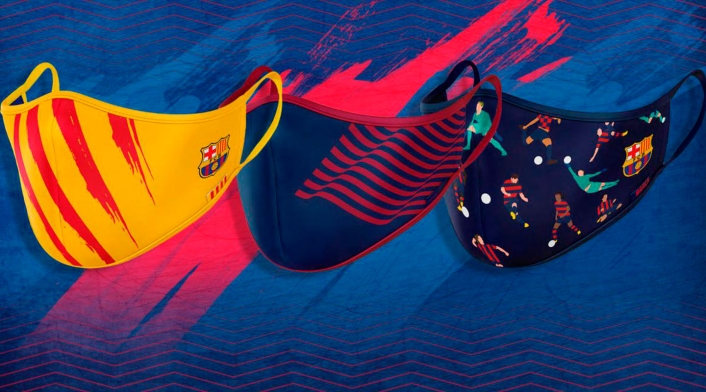 Mascarilla para los hinchas del Barcelona Mascarilla oficial del Barcelona