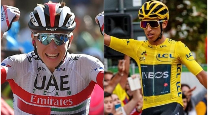 Tadej Pogacar y Egan Bernal