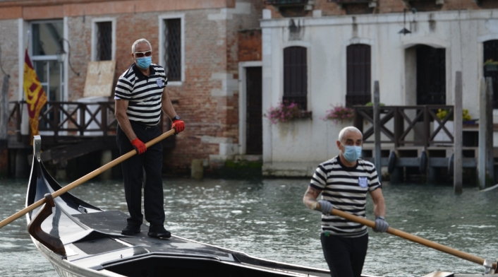 Coronavirus en Italia / Distanciamiento en Venecia