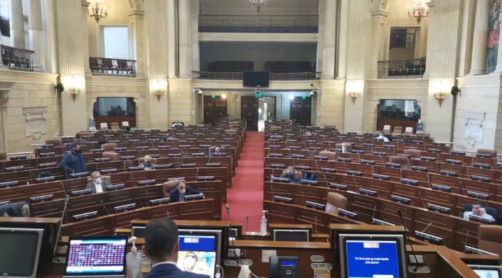 Plenaria de la Cámara de Representantes en sesión semivirtual