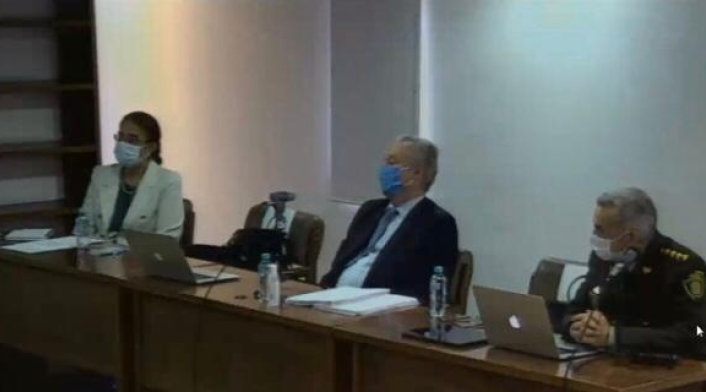 director de la policía Nacional, el general Oscar Atehortúa en audiencia