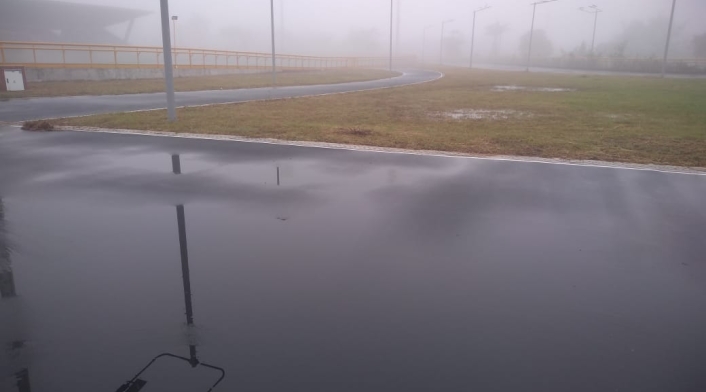 Lluvias provocaron inundaciones en oficinas y camerinos del Patinódromo de Ibagué