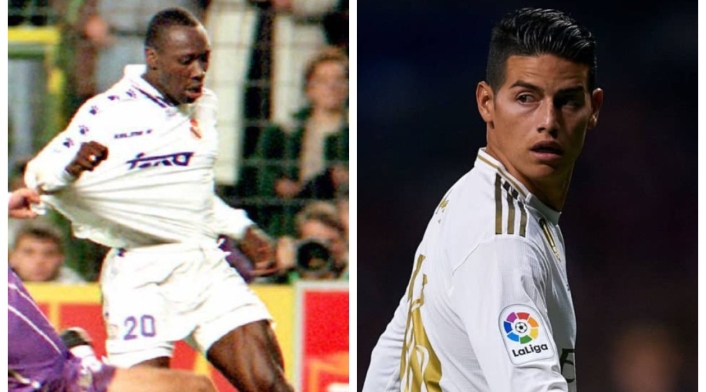 Freddy Rincón y James Rodríguez - Real Madrid