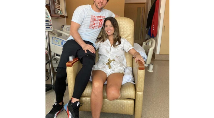 Daniella Alvarez descubrió que tiene una lesión grave de la rodilla hacia abajo, en la que se vio afectado el nervio del peroné y la tibia Daniella Alvarez sin su pierna