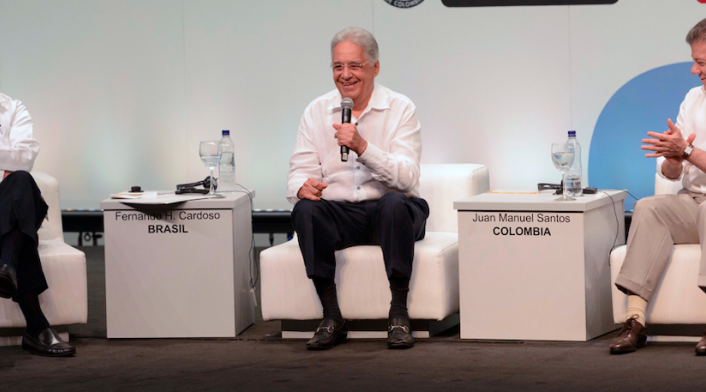 Ricardo Lagos, Fernando Henrique Cardoso y Juan Manuel Santos