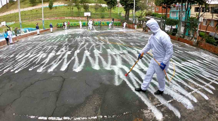 Desinfección en zonas de cuidado especial / Coronavirus en Bogotá