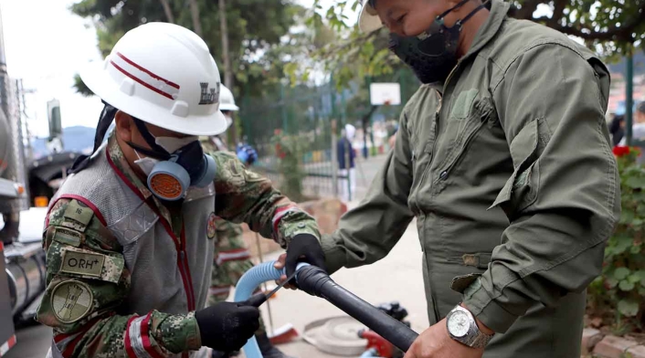 Desinfección en zonas de cuidado especial / Coronavirus en Bogotá